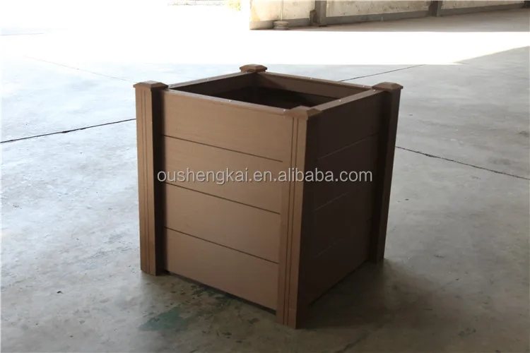 European style  wpc flower box wood plastic composite planter for planter made of wpc