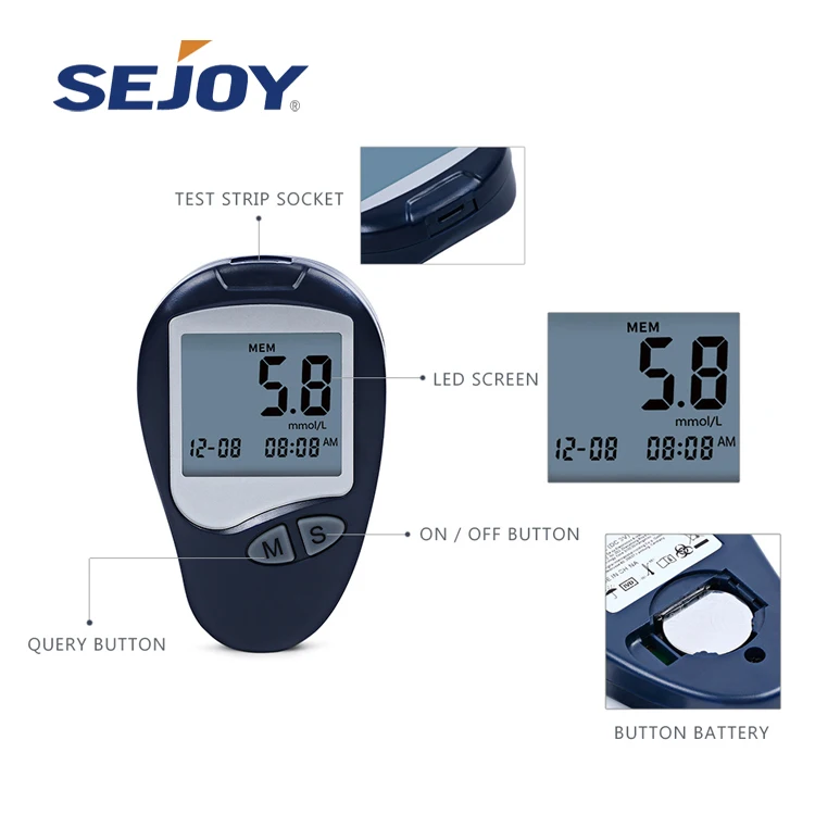 Высокое качество, низкая цена, машина для тестирования уровня сахара в крови при диабете, включает тест-полоски для определения сахара в крови