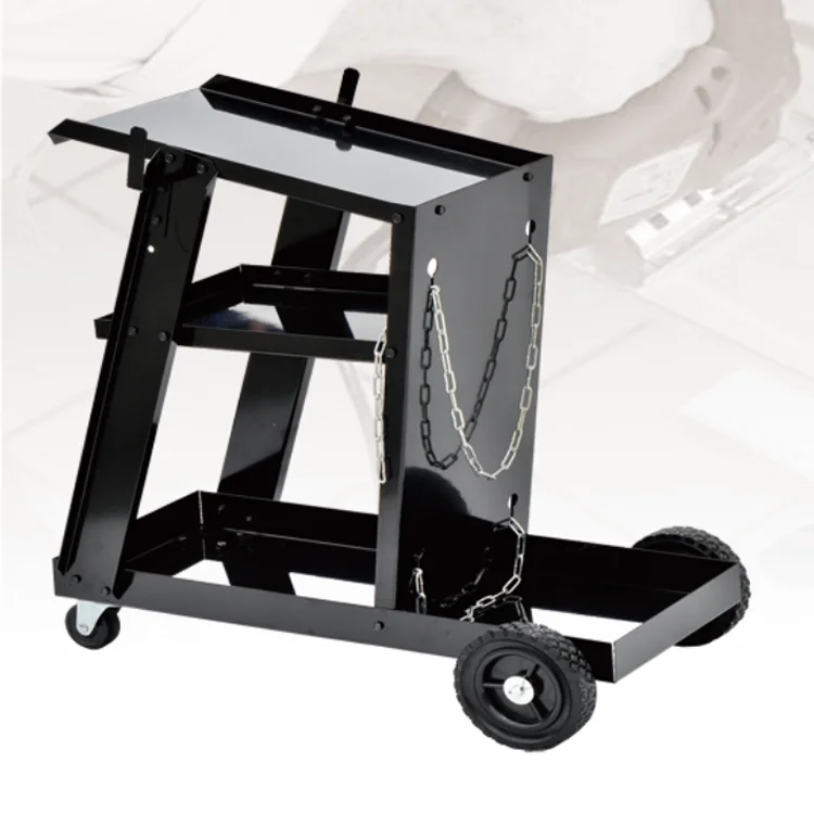 Сварка корзина черная тележка с 3 уровнями рабочего Организатор тележки 3 уровня сварочная тележка SL-OS005