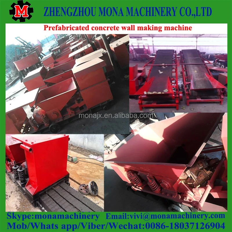 High density concrete floor slab extrusion forming machine with low noise