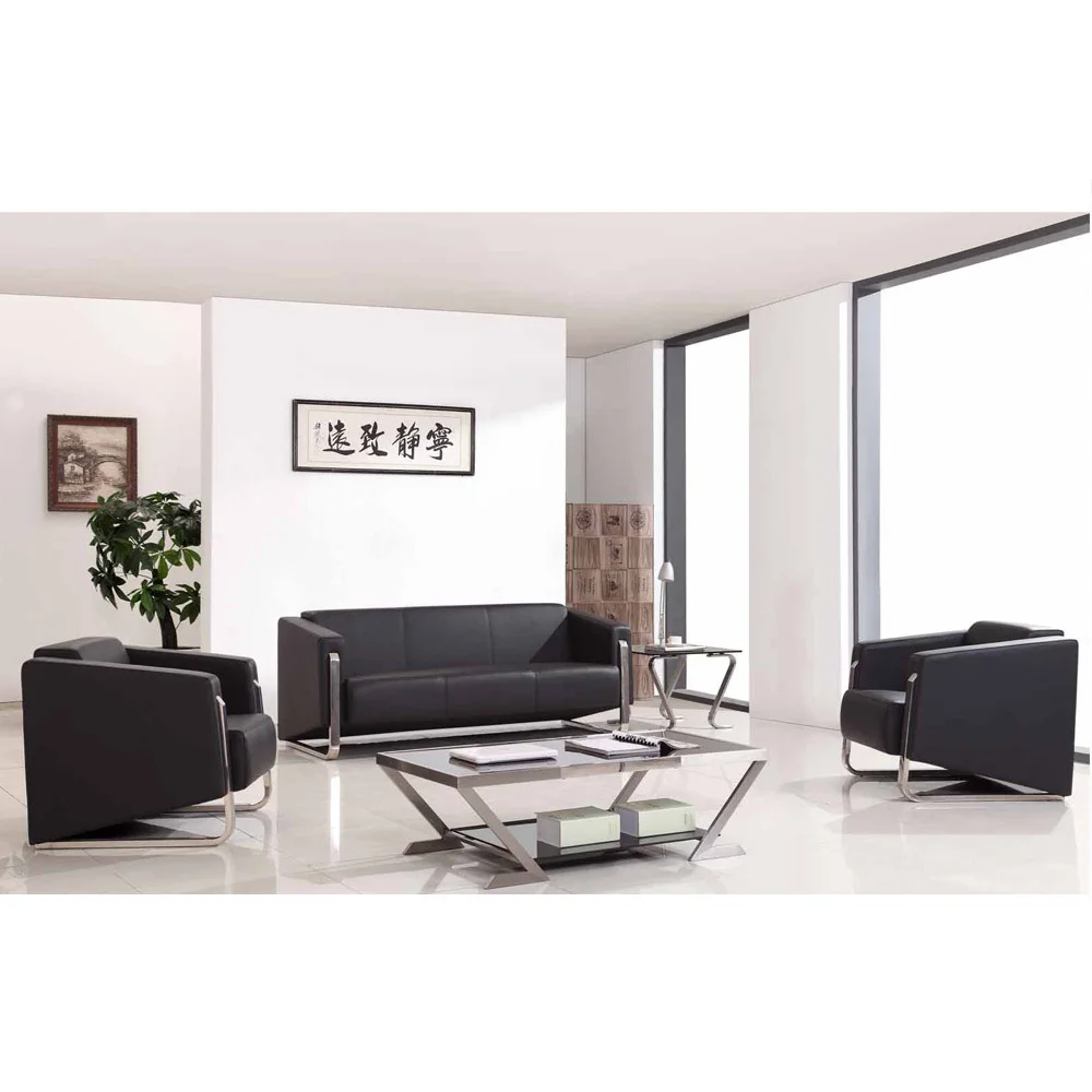 Фабрика foshan, стальная рама, диван, PU диван SJ894