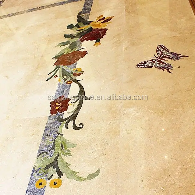 
Decorative tile floor medallions 