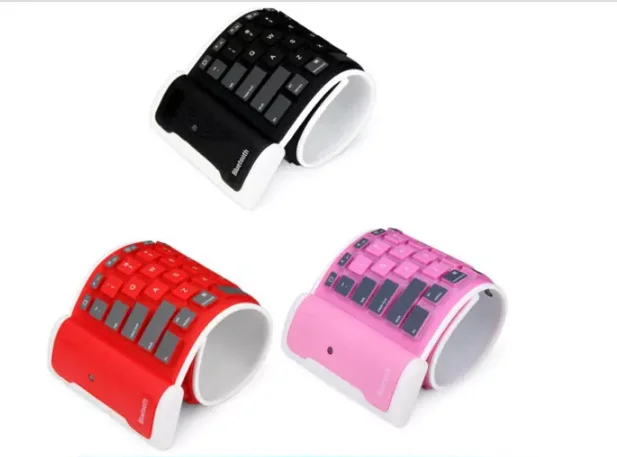 
New product flexible custom wireless keyboard waterproof silicone wireless charging keyboard 