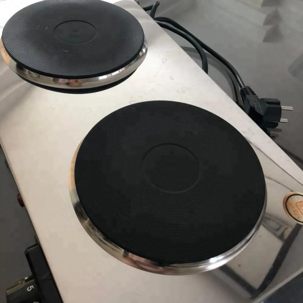 hot sale portable multi-function excellent quality  Double burner electric stove cooker with cover solid hot plate
