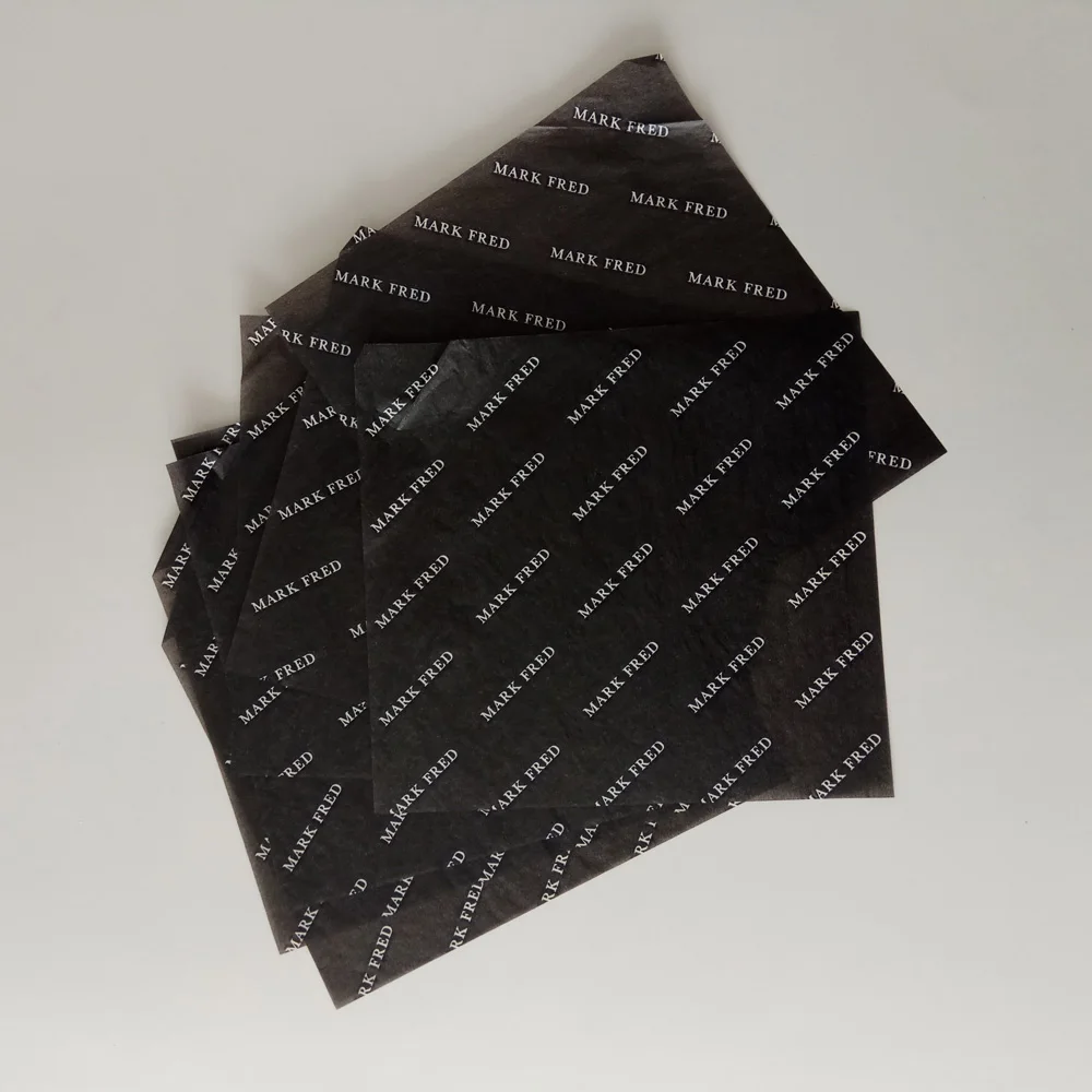 
Custom logo printed tissue wrapping paper with gold or sliver logo 