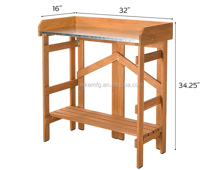 Potting Bench Outdoor Garden Folding Potting Bench DIY Modern Table Furniture Work Bench