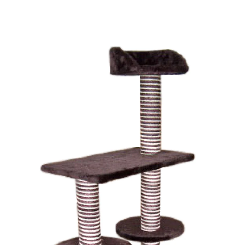 
Brown Muti-layer Cat Tree Castle With Ladder And Scratcher 