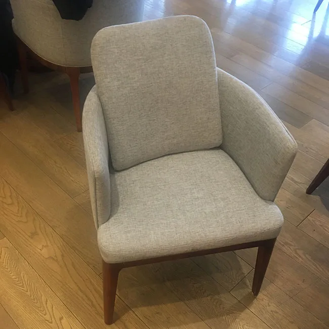 Elegant wholesale solid wooden upholstery fabric hotel restaurant furniture chair