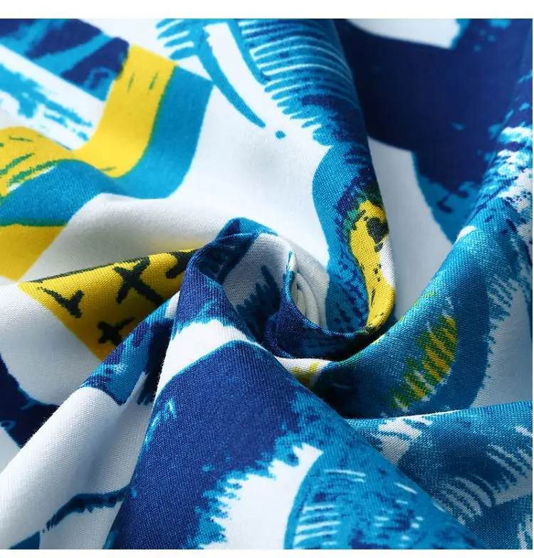  Китайский производитель Гавайские рубашки летние топы Новая блузка с коротким рукавом быстросохнущие мужские Гавайская пляжная одежда