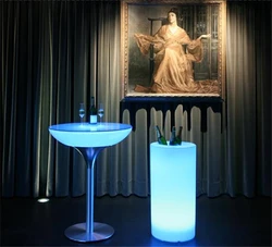 Рекламный Высокий светящийся набор для гостиной, паба, журнального столика, коктейльного клуба, ночного клуба, барного стула и светодиодных столов