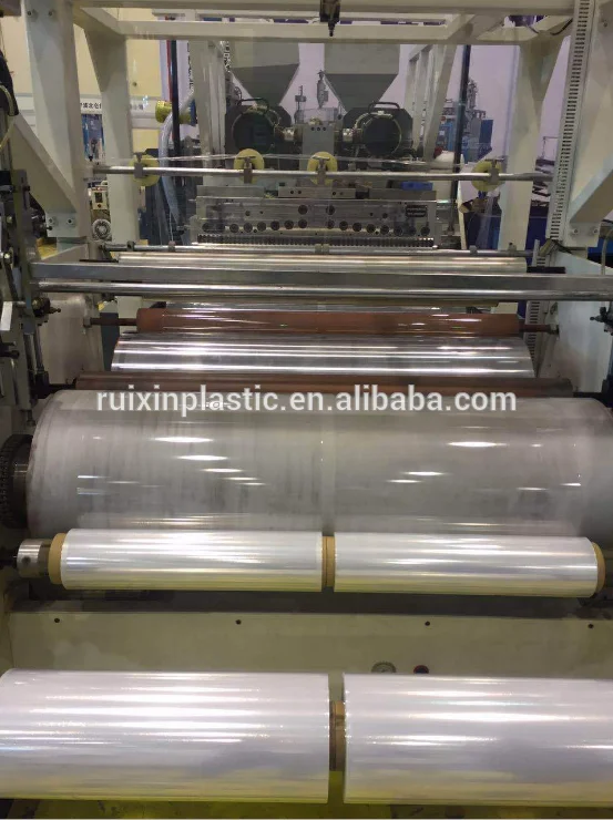 LDPE LLDPE package food wrapping single two three layer Co-extruder film extruder making machine stretch film machine Price