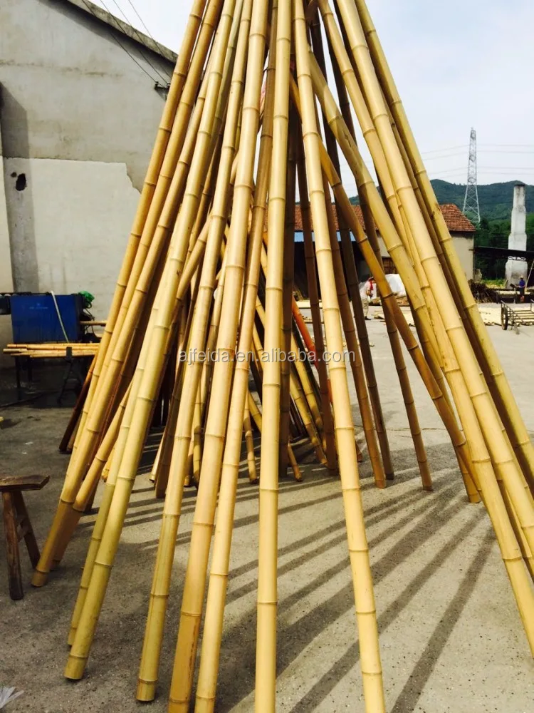 FD - 183233 Clean yellow nice looking decoration raw mao bamboo pole/ big bamboo pole