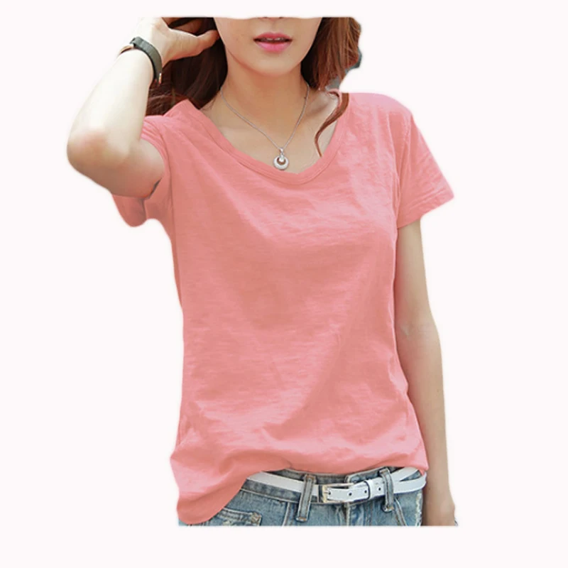 
Buy Wholesale Funny Custom Made Cheap Blank Sports Personalized Womens White V Neck Tee Shirt 