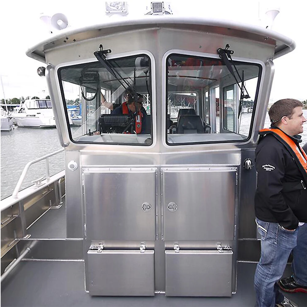 
11x4m Cabin aluminum landing craft with a strong crane 