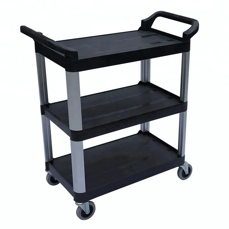 4 колесный пластиковый ресторанный сервис тележка