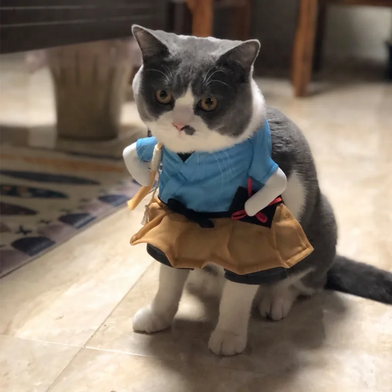 Креативный дизайн одежда для кошек костюм собаки Униформа в японском стиле щенка костюмированной вечеринки косплея