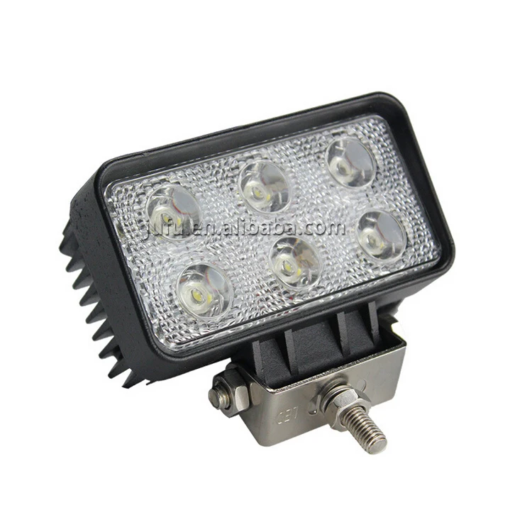 Hot sale vehicle LED work light 6 LEDs 18W off road LED work light for tractor truck forklift SUV