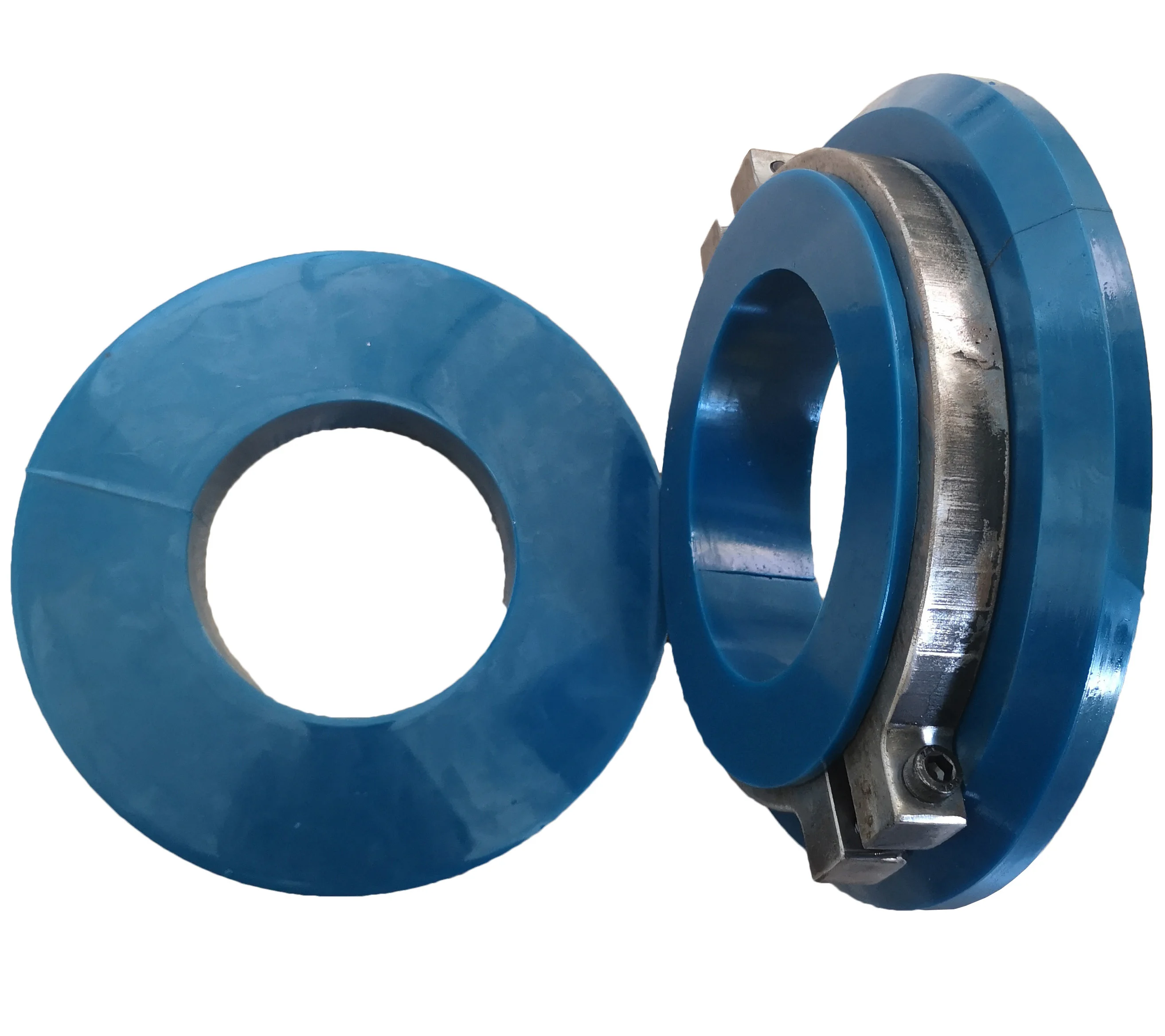 Poly Urethane MTD Conveyor Belt Tracking Disc Polyurethane Disc Tracker With Steel Clamp