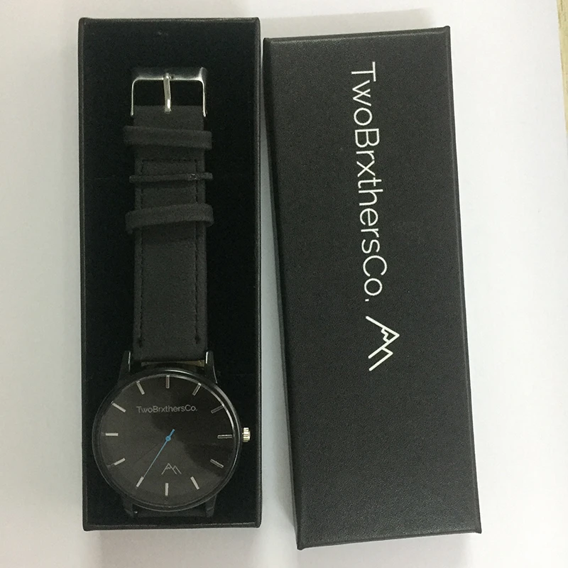 Мужские наручные часы с вашим собственным брендом напечатанным циферблатом текстом именем кожаные от японского производителя логотип на