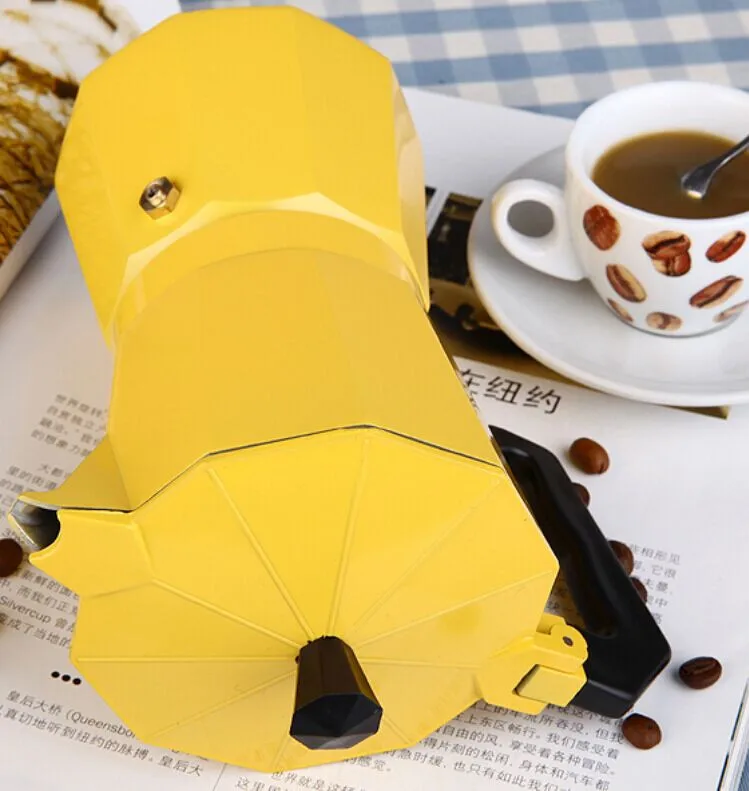 Wholesale Professional Style 6 Cups Polished Aluminum Stove-top Espresso Coffee Maker