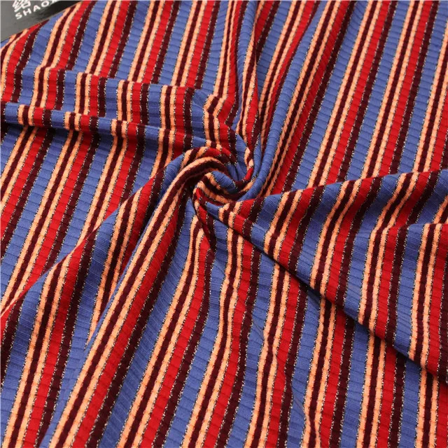 Оптовая продажа с фабрики, Высококачественная трикотажная окрашенная пряжа из полиэстера и лайкры, ткань для воротника для свитеров