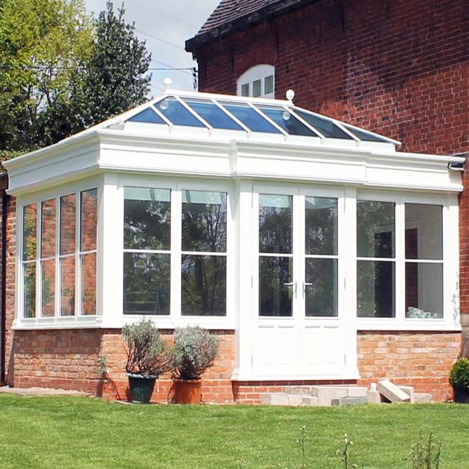 
Custom Laminated Low-e Reflective Greenhouse Aluminum Frame Winter Garden for Leisure Living Prefabricated Glass Conservatory 