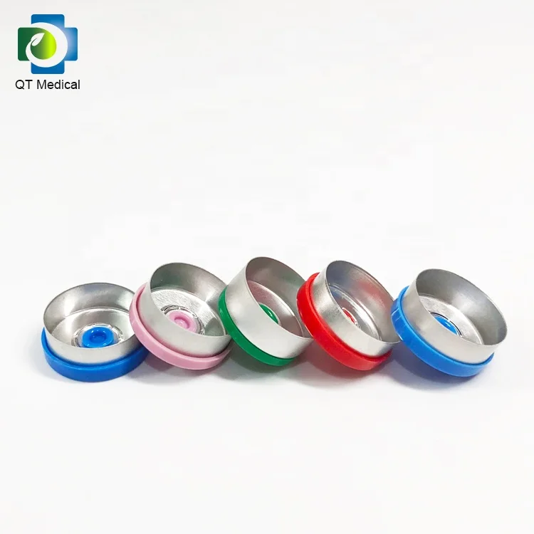 20mm medical aluminum plastic crimp flip top seals for injection vial cap