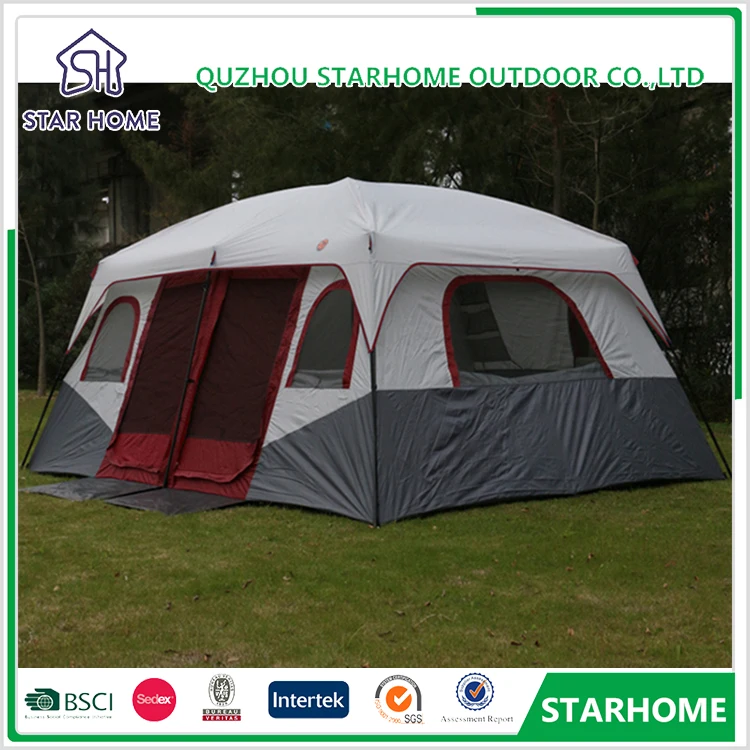 cheap 8 -12 people large luxury camping double layer 4 season waterproof cabin outdoor tent