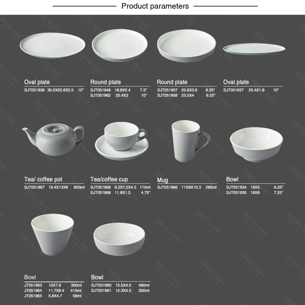 2018 кухонные принадлежности матовый серый 10 дюймов овальных обеденных тарелок фарфора