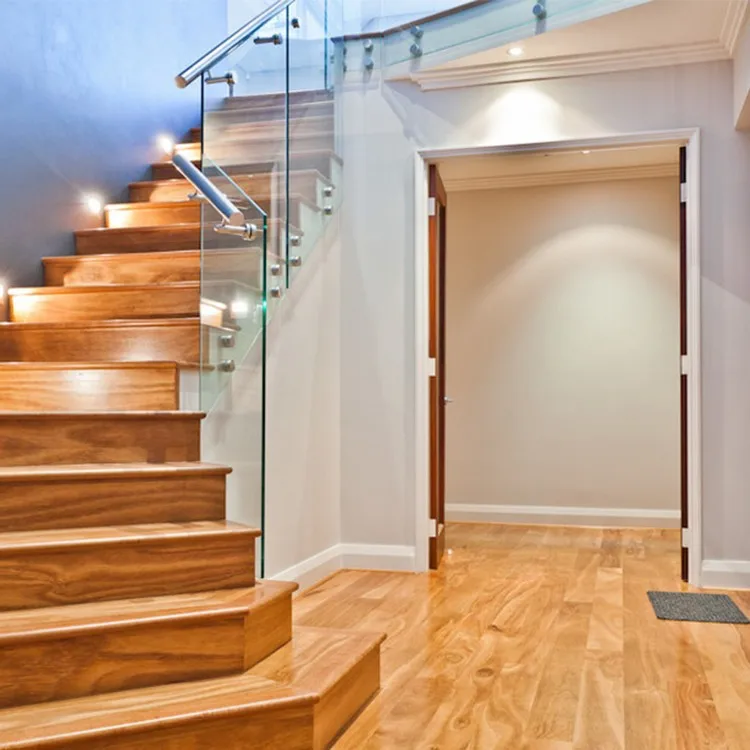 Custom Design Stainless Steel Tubular Glass Clear Stair Handrail