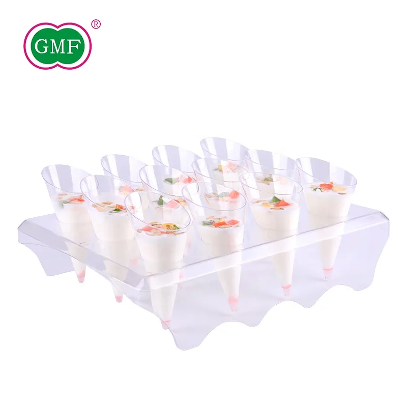 Clear ice cream jelly wholesale plastic mini plastic dessert cups for party
