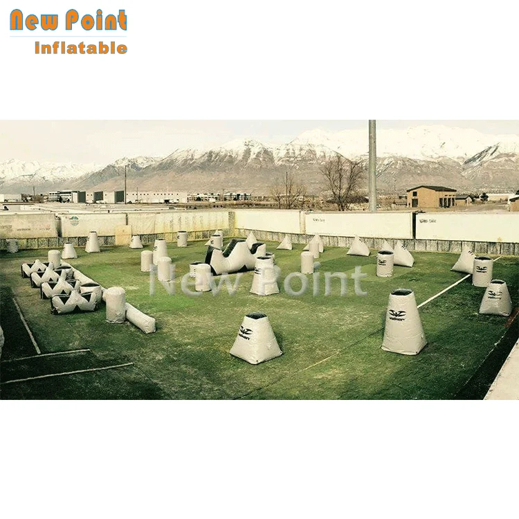 guangzhou bunker field inflatable paintball obstacle for sale