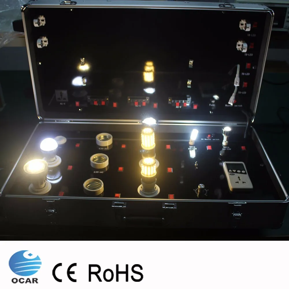 Portable LED Suitcase LED Test Kit LED Bulb Demo Case