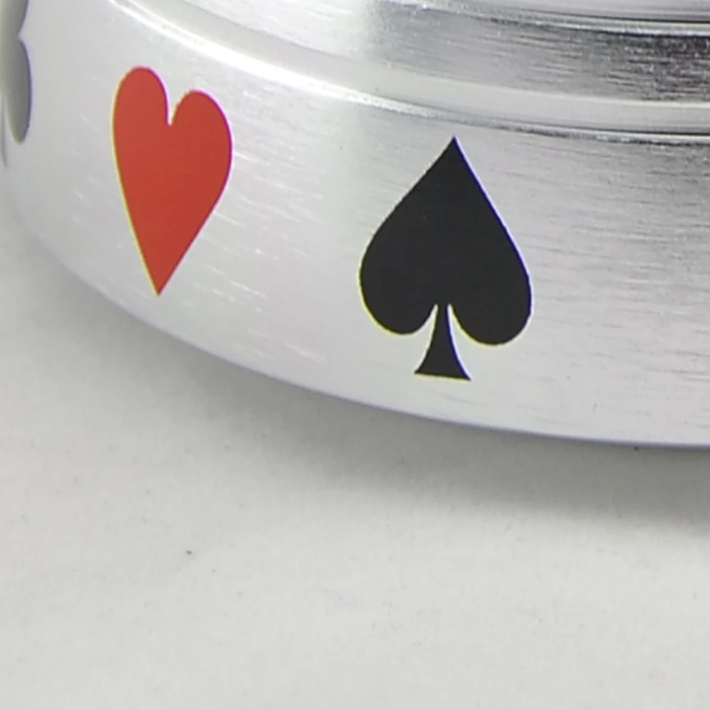 Deluxe Aluminum Poker Ashtray in Golden or Silver Color