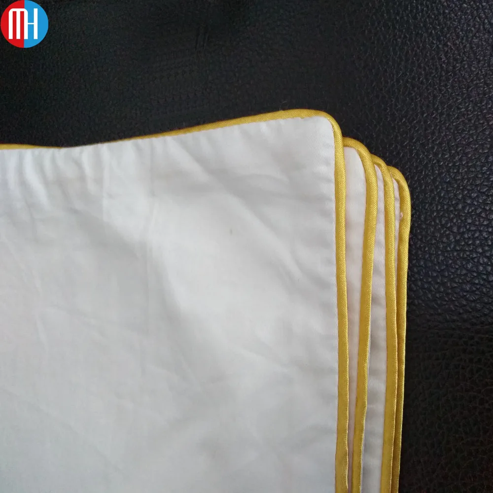 
Wholesale stitching piping edges process white pillow case with zipper for hotel and home 