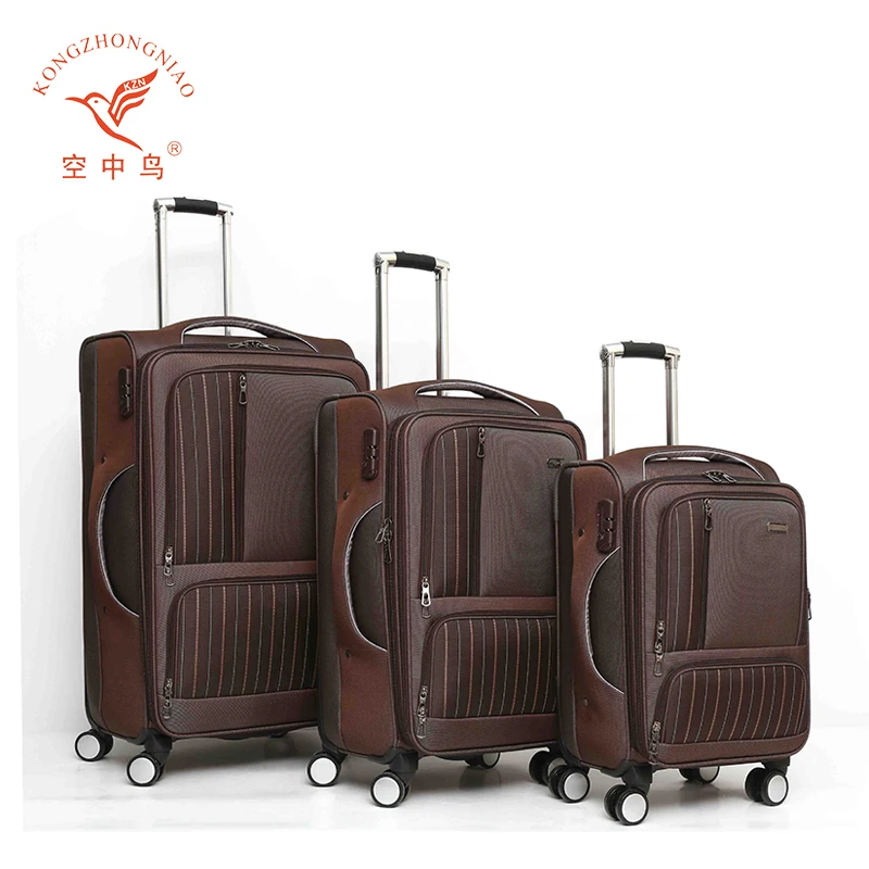 Wholesale Fashion  four spinner wheels expandable soft travel trolley luggae case suitcase bag sets