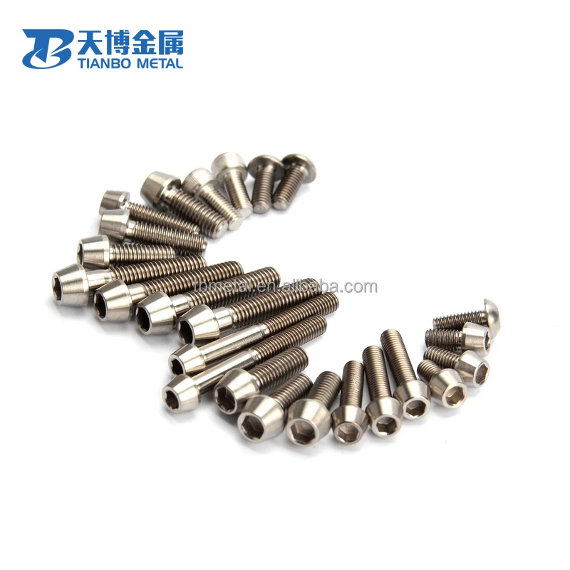 Titanium Blue Anodized Bicycle Seatpost Bolt hot sale supplier factory manufacturer baoji tianbo metal company grade 8 stand