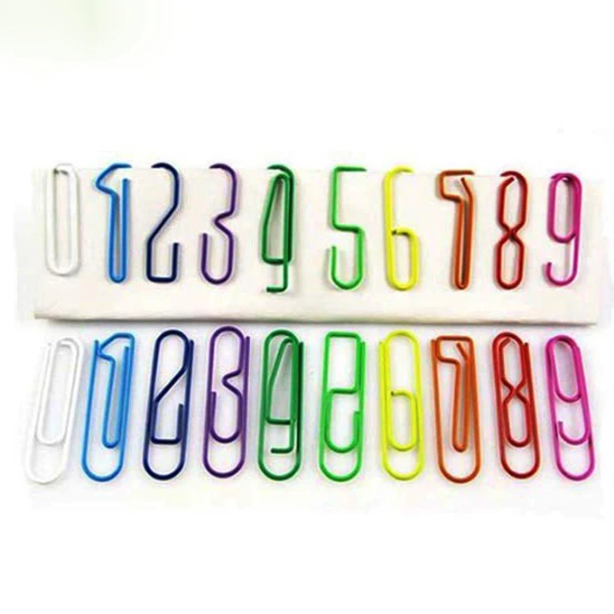 2018 Дешевый пользовательский простой 0-9 Арабский цифро-образный набор зажимов для бумаги