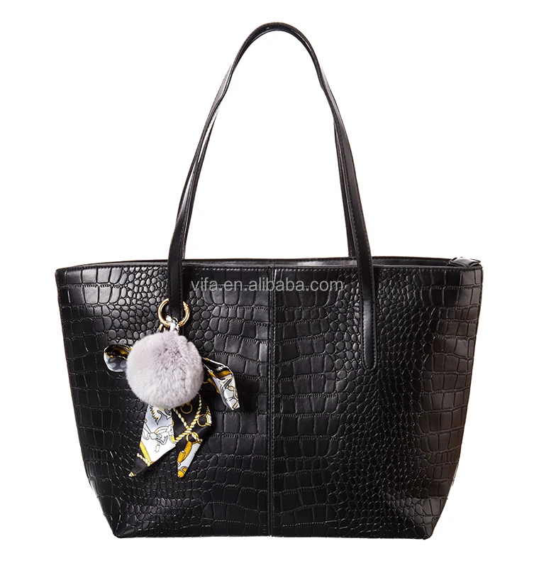 Boston Guangzhou PU Leather Croc Women Tote Bag in Stock