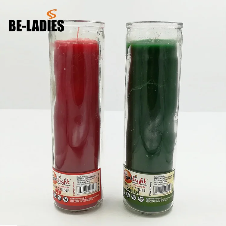 Wholesale 7 days religious Memorial glass candle in bulk