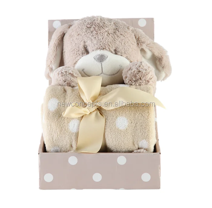 The popular gift for baby high quality hot sales plush soft toys with blanket