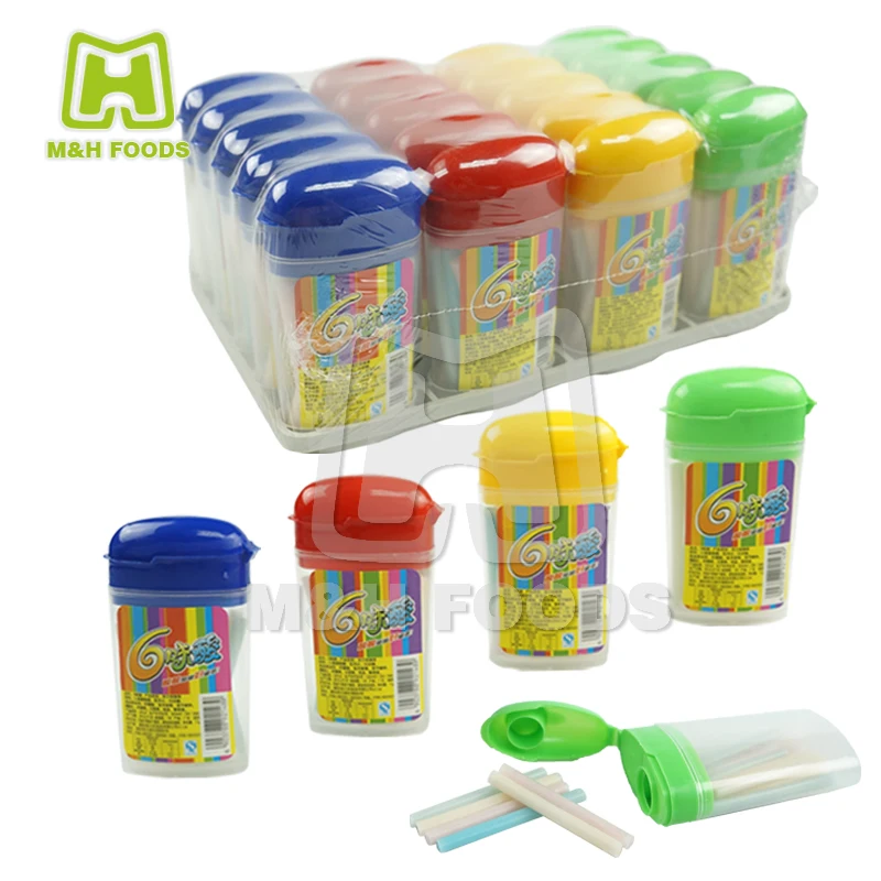 Six Fruit Flavors CC Candy Lollipop in Bottle