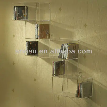 Wall Mounted Acrylic Display Box for Putting CD