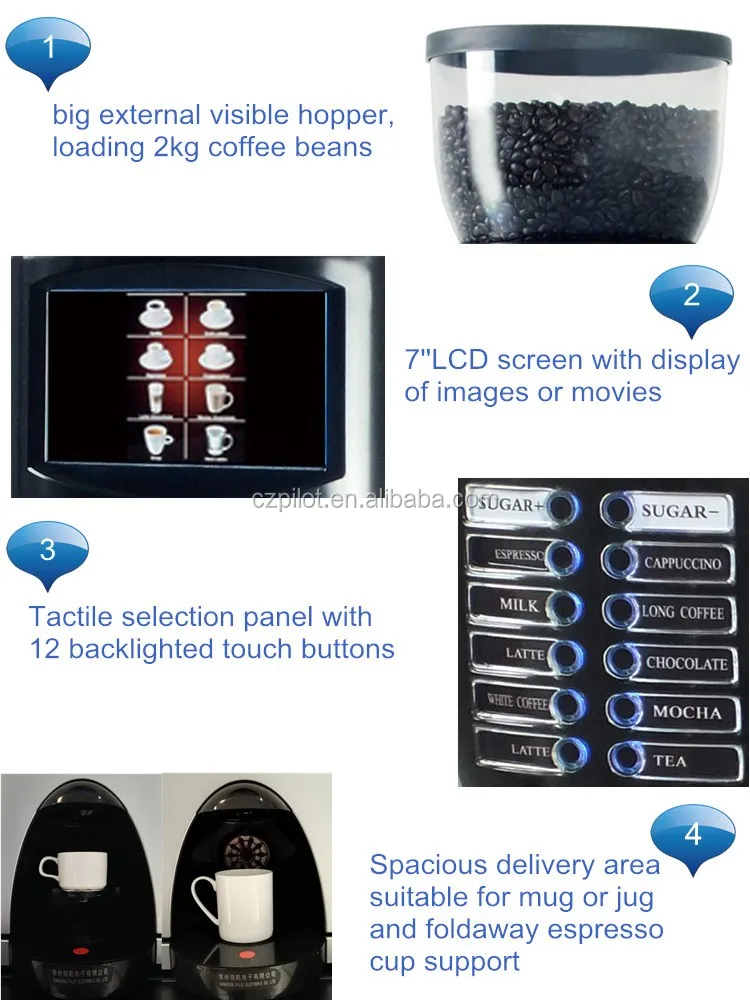 Fresh Brew Espresso Coffee Vending Machine -Golden Milano E3S