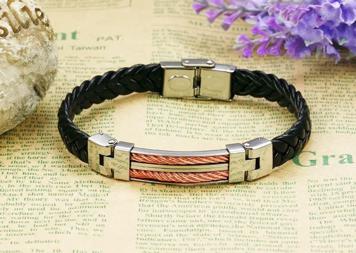
2018 Genuine Leather Alloy Buckle Man Bracelet Accessories 