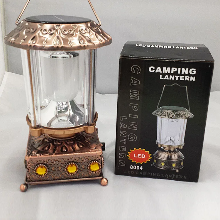 Hot Selling 12V Solar LED Rechargeable Camping Light Battery Power Source Aluminum Alloy Flashlight 6V Input Voltage