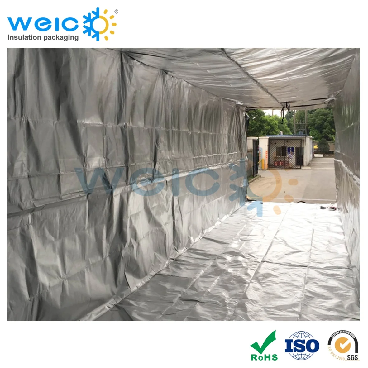 Aluminium foil thermal insulation blanket for shipping container, thermo isolated container liners 20ft 40ft 40hc