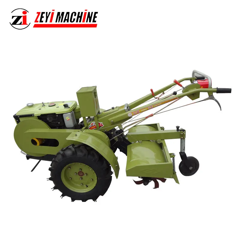 15 horsepower walking tractor/ diesel micro cultivator with a Ploughing machine