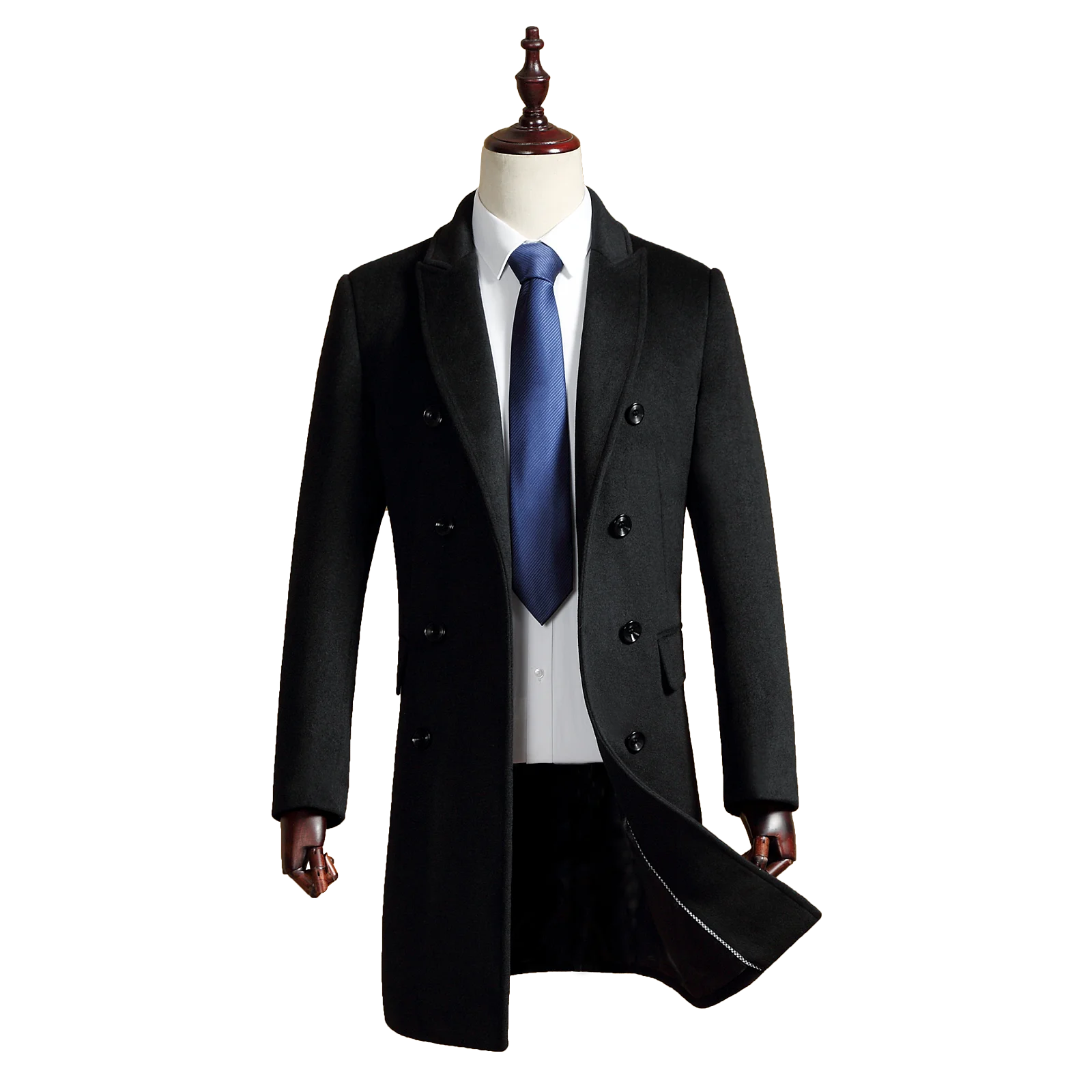 China Factories Cashmere Mens Long Pattern Coats