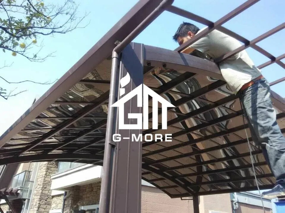 G-MORE Professional Carport Manufacturer, High Grade Easy DIY Elegant Aluminium/Solid PC Home Car port/ Car Shed